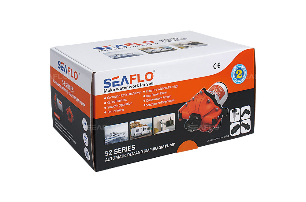 SEAFLO 52 Series DC Diaphragm Pump 12V/24V 3.0-20.0LPM 17-70PSI